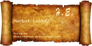 Herbst Enikő névjegykártya